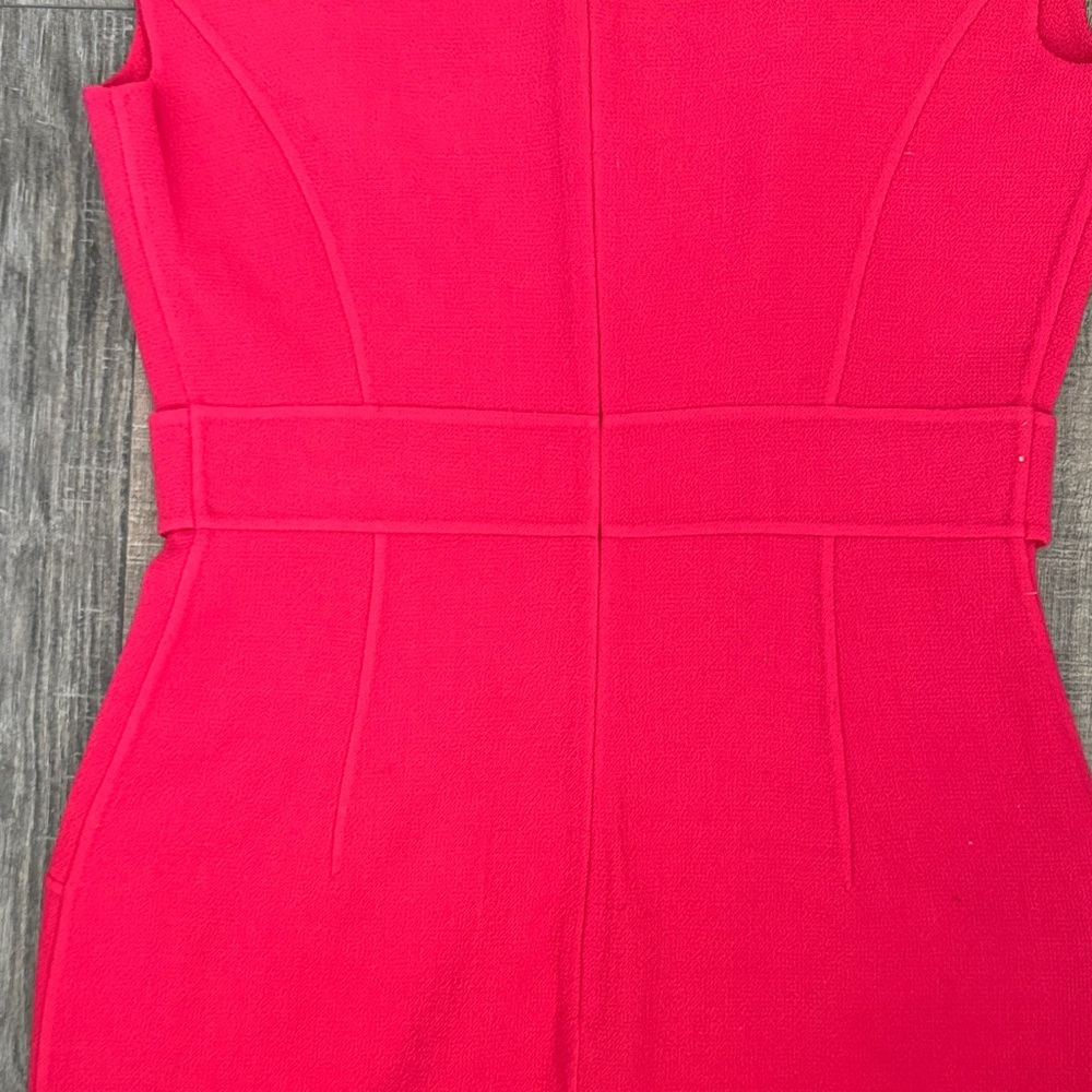 Karen Millen Vibrant Fuchsia Midi Sheath Dress | Size 6 - Picture 5 of 8